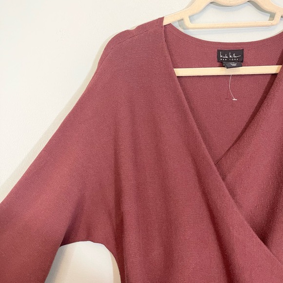 Nicole Miller Women's Red Suplice Long Sleeves Knitted Maxi Dress Size XL NWT - Picture 2 of 12